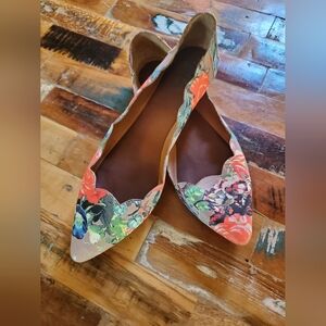 Floral Mia Pointed-Toe Women's Flats - Multicolor